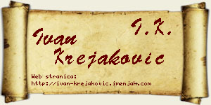 Ivan Krejaković vizit kartica